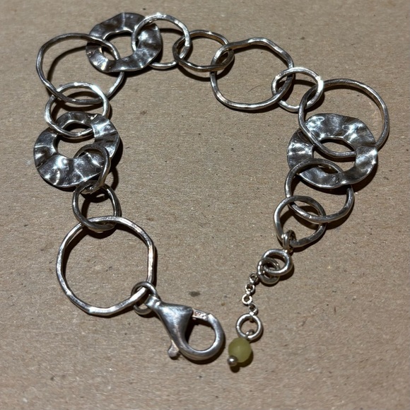 SILPADA Sterling Silver “Paper Circles” Hammered Bracelet, EUC - Picture 1 of 10
